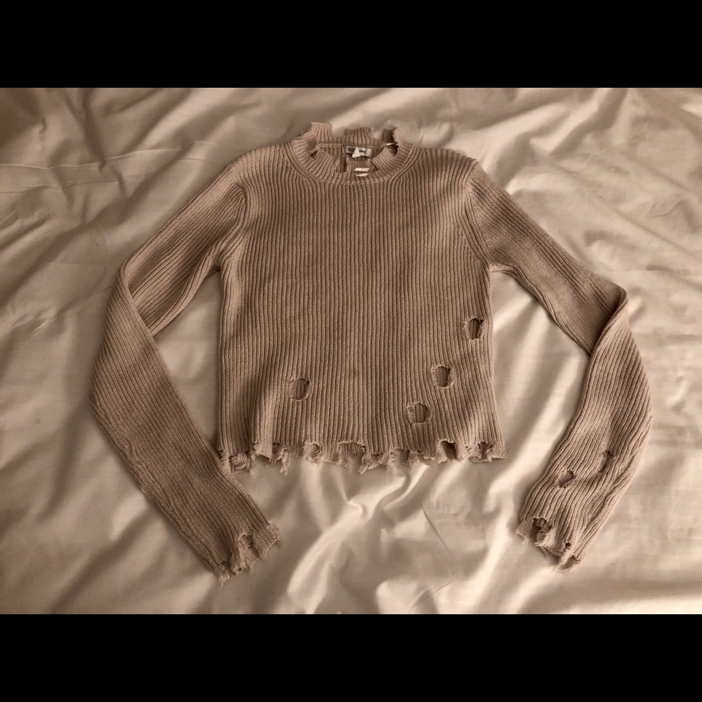 LF Wildflower Distressed Sweater